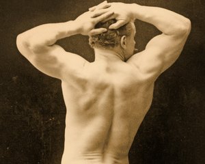 Eugen Sandow, klasik antik Greko-Romen pozunda, 1894 dolayları